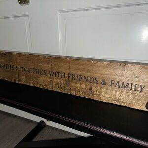 Mud Pie Rustic Brown Wooden Sign